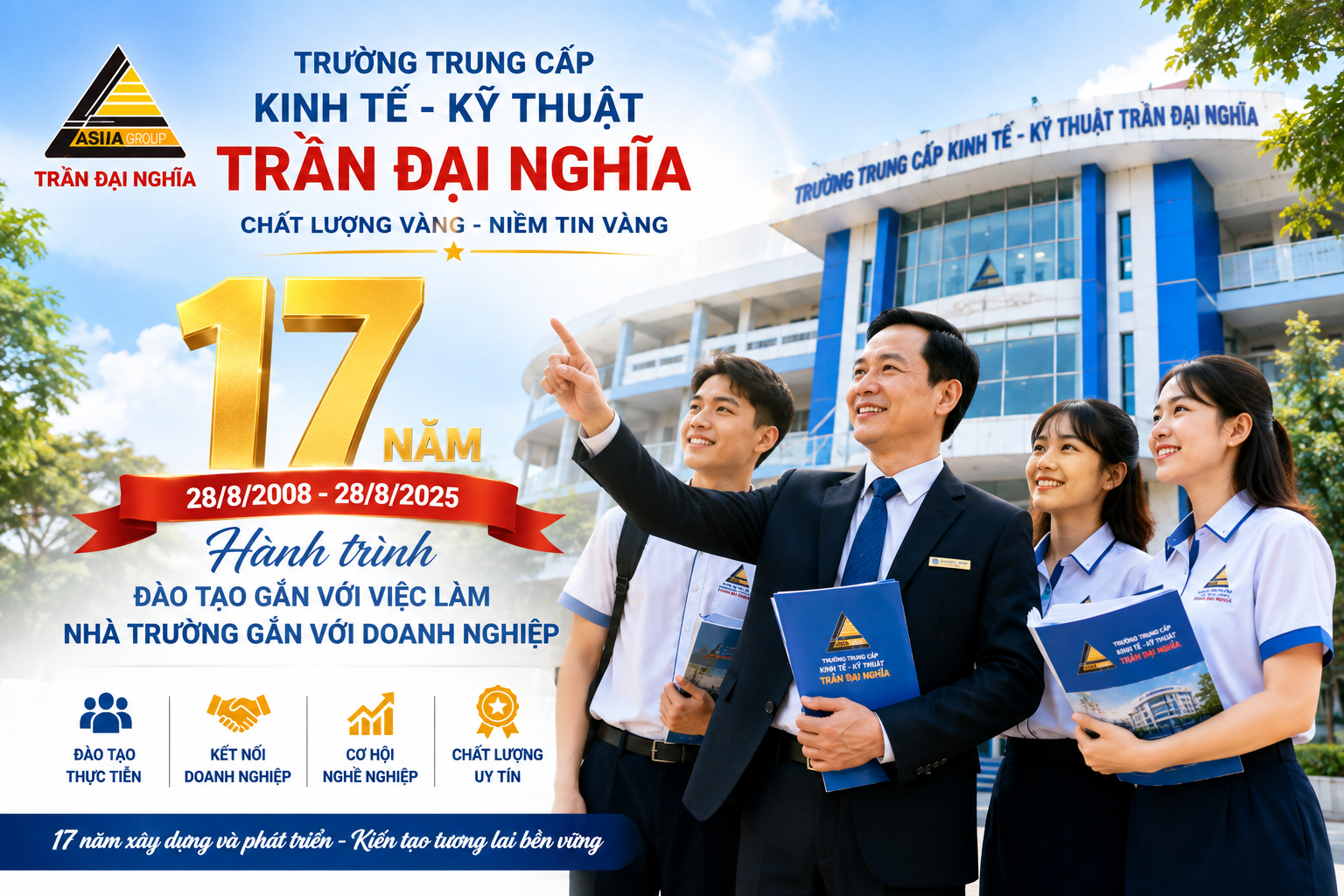 Trường Trần Đại Nghĩa kỷ niệm 17 năm thành lập